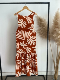 Vestido longo estampado