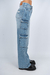 Sd326 - Cargo Denim Roturas 4 Bolsillos Asimétrico Azul Rígido (Lucre) - tienda online