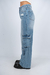 Sd326 - Cargo Denim Roturas 4 Bolsillos Asimétrico Azul Rígido (Lucre) - comprar online