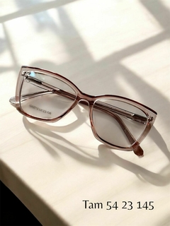 Armação quadrada rosê cat eye - comprar online