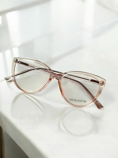 Armação de acetato modelo gatinho rosa translucido - comprar online