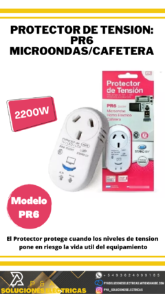 Protector de Tension PR6 MICROONDAS/CAFETERAS