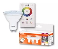 KIT Lamparas Led RGB W Gu10 C/ Control Remoto Cálida Y Colores