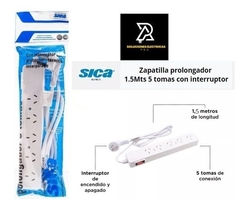 Prolongador zapatilla SICA Blanco 5 Tomas
