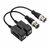 Balun passivo 4K Intelbras com conectores de pressão, ideal para transmissão de sinal de vídeo.