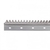 Cremalheira Peccinin Industrial de Alumínio com dentes, medindo 1,50m, ideal para automatizadores deslizantes.