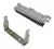 Conjunto do Kit 01 Bloco M10 Engate Rápido e Bastidor de 1 Posição, composto por um bloco plástico e um suporte metálico.