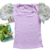blusa casual con mangas bordadas lila