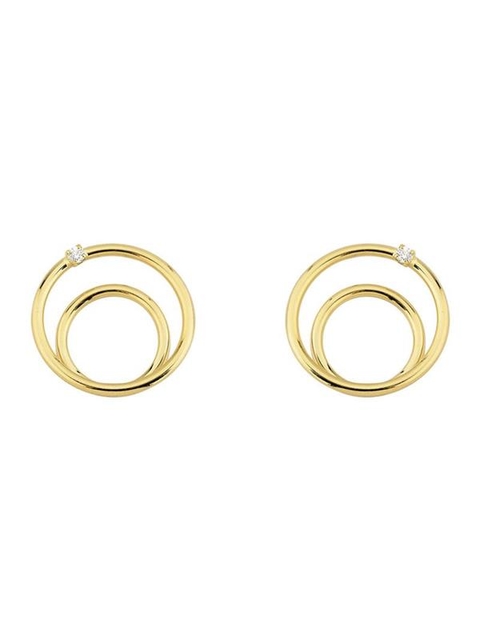 Brinco Circulo duplo com Zircônia
