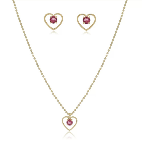 Conjunto Cuore Rosa