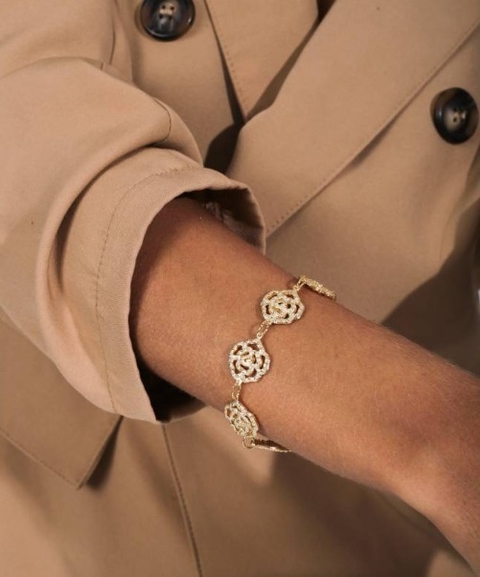 Pulseira Rosa Áurea