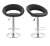 Set dos bancos para barra o escritorio en PU estructura cromada, giratorio altura ajustable forrado en material PU - Euroluce Contemporary Design