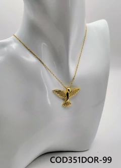 Collar con Dije de Fenix Dorado