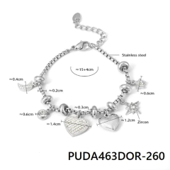Pulsera Plateada con Varios Dijes - comprar en línea