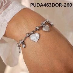Pulsera Plateada con Varios Dijes
