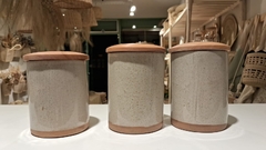 Frasco liso con tapa de maderA