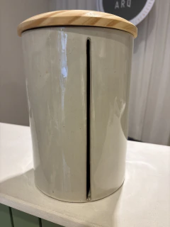 Porta rollo de gres cerámico con tapa MAXI ROLLO