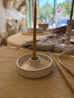 Candelabro plato con borde - comprar online