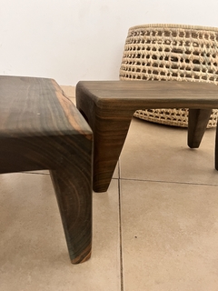 Banquitos madera maciza palo santo - tienda online