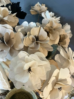 Flores textiles x 3