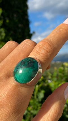 Anillo de plata 950 macizo con piedra