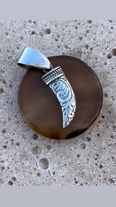 Dije de plata 925 y piedra ojo de tigre ( 4 cm ) en internet