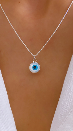 Conjunto de plata 925 ojo turco 45 cm