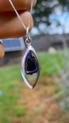 Dije de plata 925 macizo con piedra de 3 cm