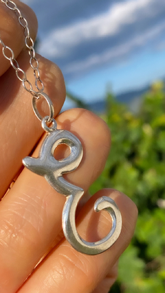 Dije inicial Plata 925 ( 4 cm) - comprar online