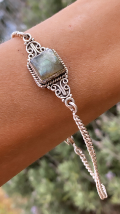 Pulsera de plata 925 con piedra natural