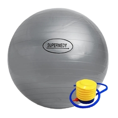 BOLA DE GINASTICA 75CM CINZA - SUPERMEDY