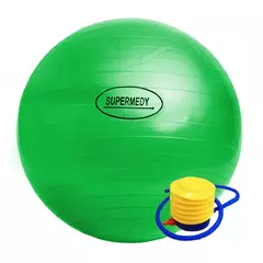 BOLA DE GINASTICA 85CM VERDE - SUPERMEDY