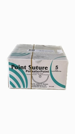 POLIESTER VERDE 5; AG.4.7CM CX/ 24 UND- POINT SUTURE