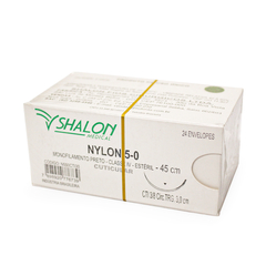NYLON PRETO 5-0 C/AG 3,0 CTI 3/8 CX/24 ENV.-SHALON