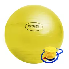 BOLA DE GINASTICA 45CM AMARELA - SUPERMEDY