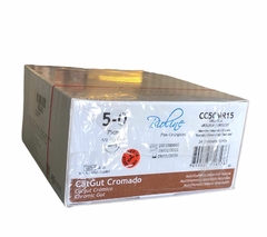 CATGUT CROMADO 5-0; AG 1.5 CM
