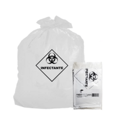 SACO P/LIXO 60LT BRANCO C/100 - INFECTANTE