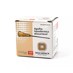 AGULHA 13 X 0,45 MM C/100 - DESCARPACK