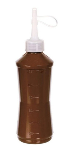 ALMOTOLIA PLASTICA AMBAR 125ML BICO RETO-J PROLAB