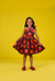 VESTIDO ESTAMPA MAÇÃ FUNDO MARROM - PRECOCE - comprar online