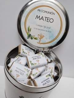 Chocolates personalizados SOUVENIR BAUTISMO COMUNIÓN x 50 unidades - F-Diseños 