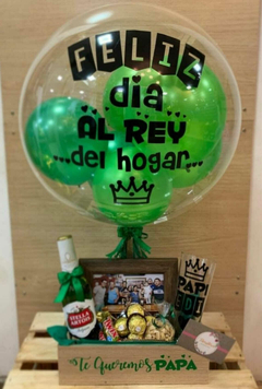 Imagen de Globo burbuja cristal mediano + vinilo personalizado