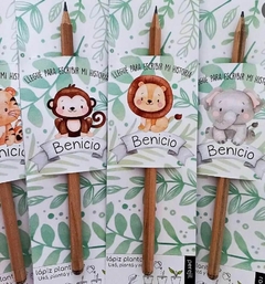 Souvenir Lápiz plantable + tarjeta personalizada
