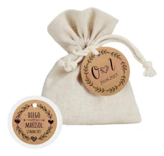 Tarjeta tag kraft circular 4 cm personalizada x 60 unidades en internet