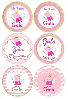 Imagen de Tarjeta tag circular 4 cm personalizada x 60 unidades