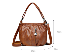 Retro plissado design balde saco moda all-match ombro mensageiro sacos para mulh - buy online