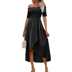 Vestido longo emagrecedor de cintura alta on internet