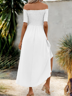 Image of Vestido longo emagrecedor de cintura alta