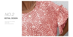 Camiseta feminina manga curta casual estampa