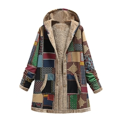 casaco quente inverno vintage feminino com capuz na internet